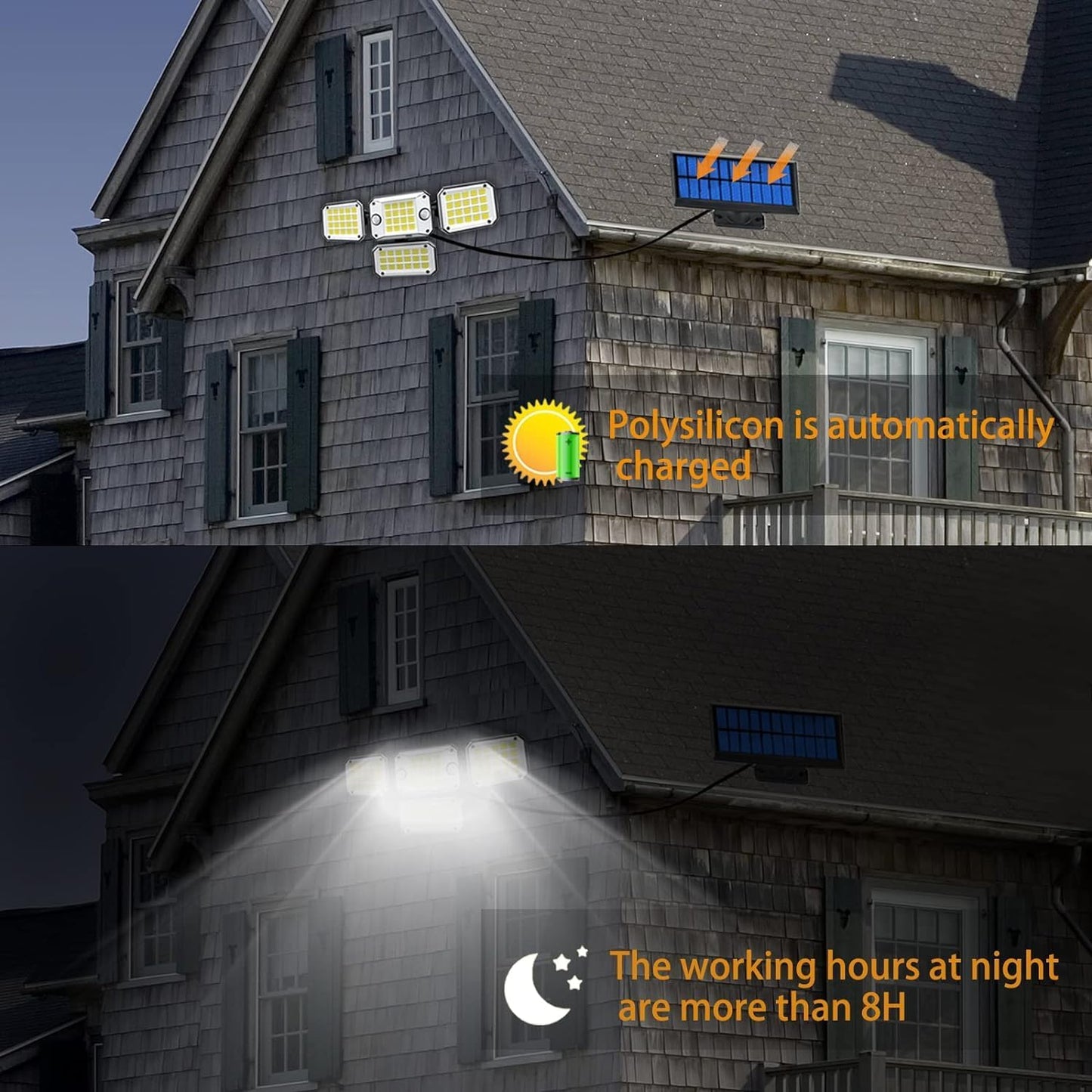 Garden Art Solar Lights 2 Motion Sensor, 4 Head