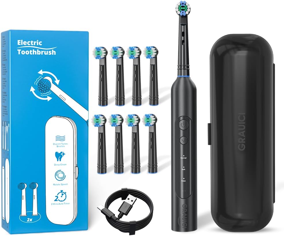 Deep Clean Rechargeable Electric Powered Toothbrush,