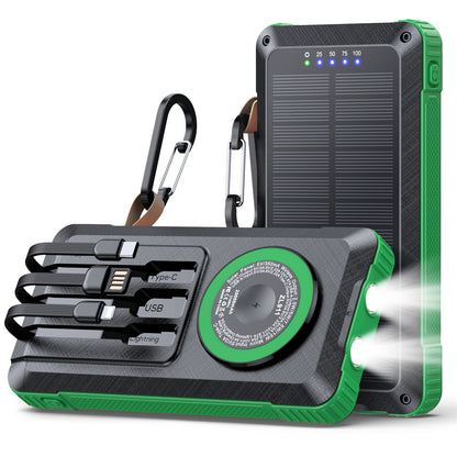 Morpela Premium Solar Power Bank, 20000mAh,22.5W 3 IN 1 Magnetic Wireless Charging, with LED