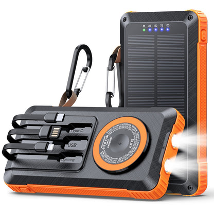 Morpela Premium Solar Power Bank, 20000mAh,22.5W 3 IN 1 Magnetic Wireless Charging, with LED