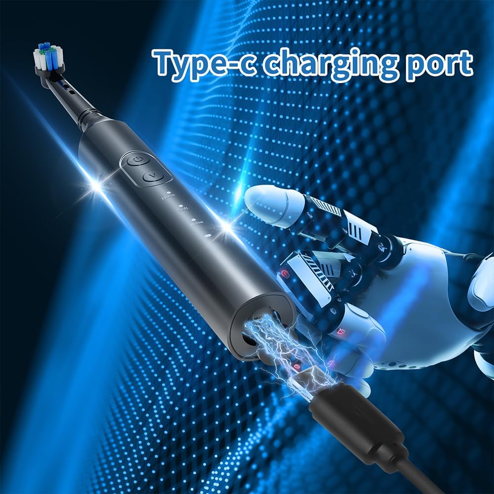 Deep Clean Rechargeable Electric Powered Toothbrush,