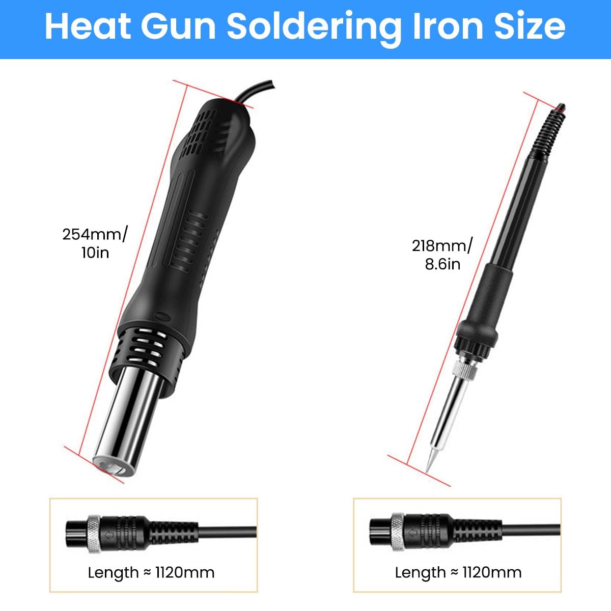 2-in-1 600W Soldering Station with LCD
