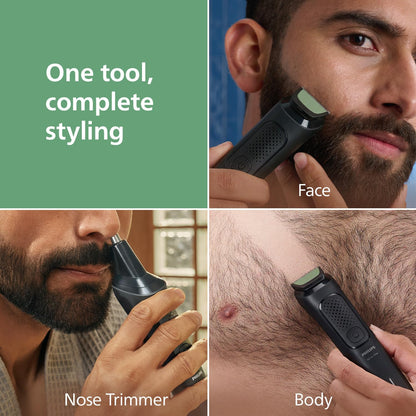 Premium All-in-One Men's Trimmer – Face, Hair & Body Grooming Kit