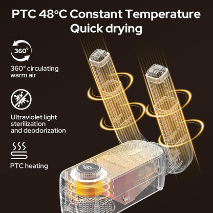 Electric Shoe Dryer and Warmer with PTC Heating, 48°C Fast Drying 360° Warm Air,